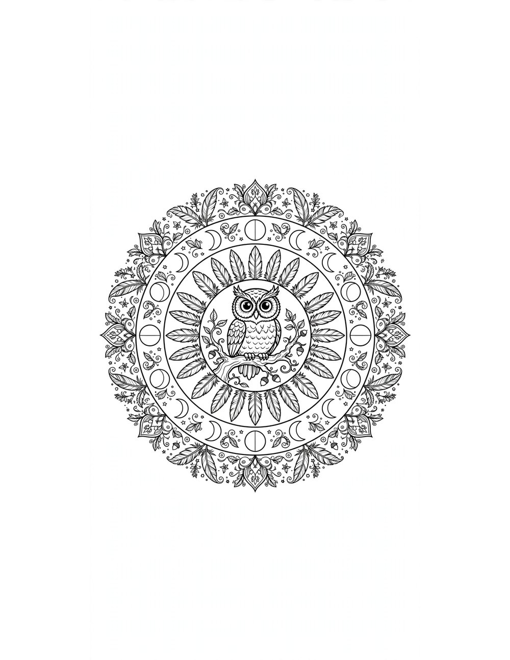 Free halloween spooky mandala coloring sheet to print and color (sample 2 of 2)