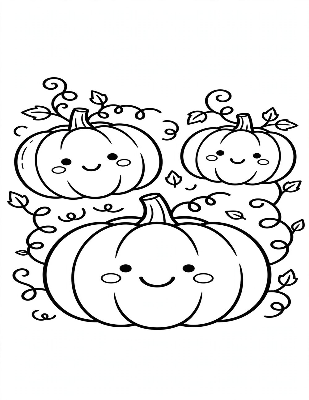 Free printable cute halloween coloring page