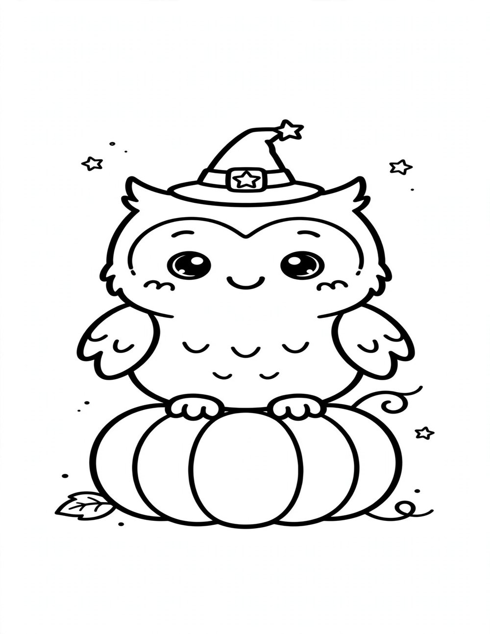 Free cute halloween coloring sheet to print and color (sample 2 of 2)
