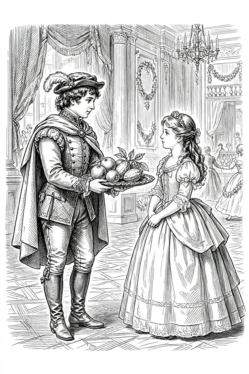 Free cinderella coloring sheet to print and color (sample 2 of 2)