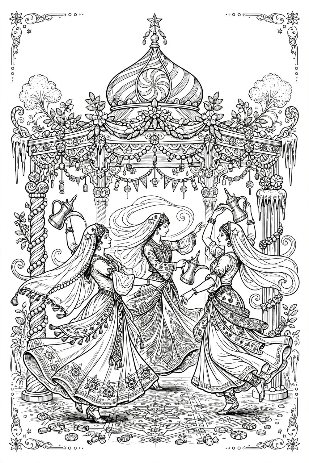 Free nutcracker coloring sheet to print and color (sample 2 of 2)