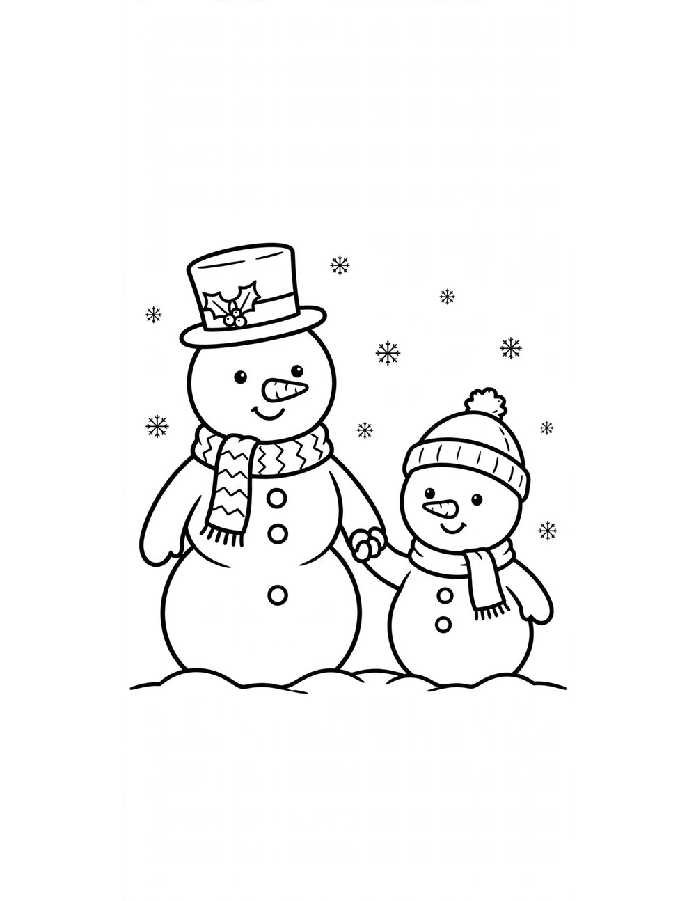 Free printable cute christmas coloring page