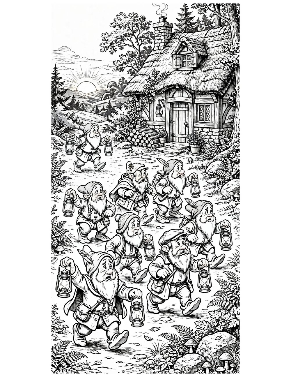 Free snow white coloring sheet to print and color (sample 2 of 2)