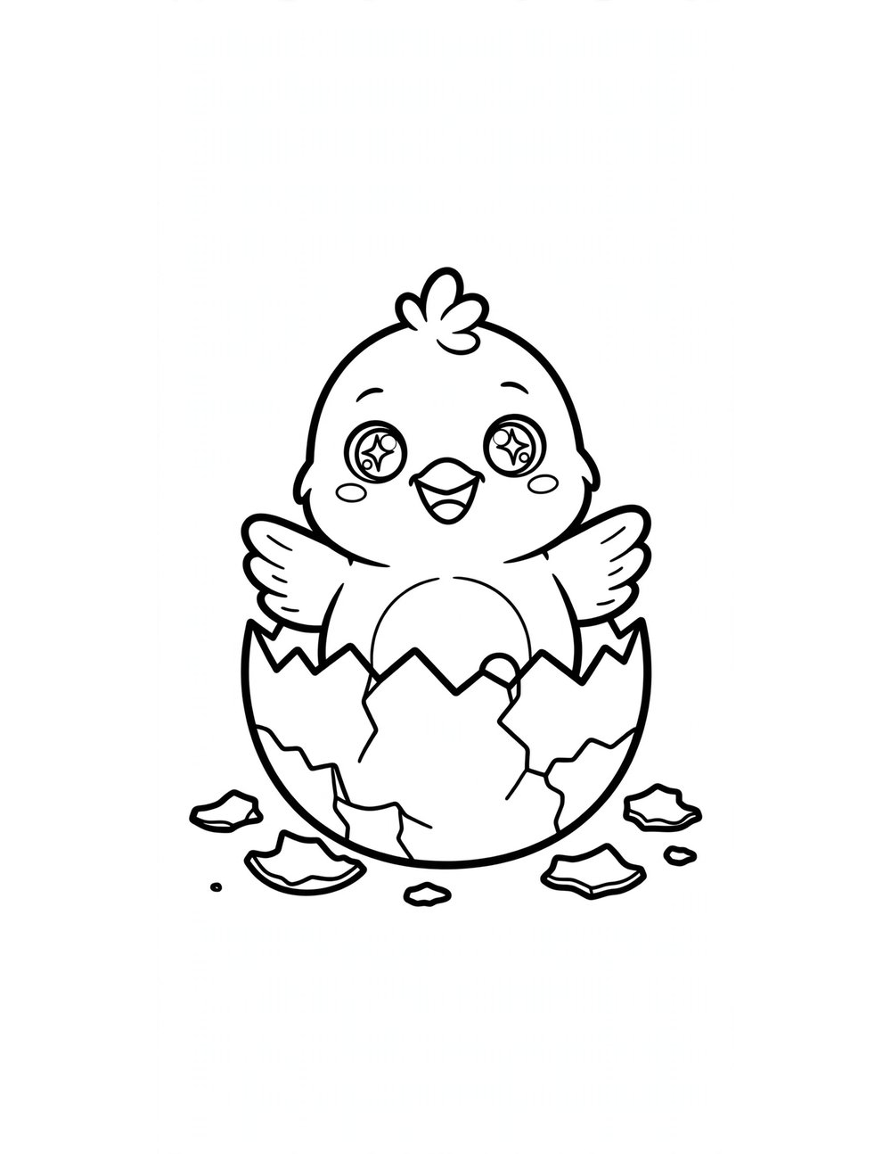 Free printable cute animal coloring page