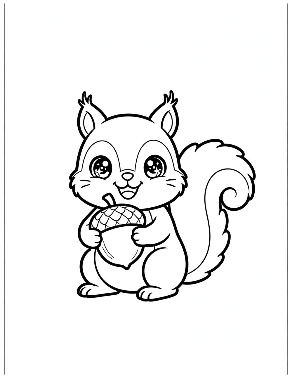 Free cute animal coloring sheet to print and color (sample 2 of 2)