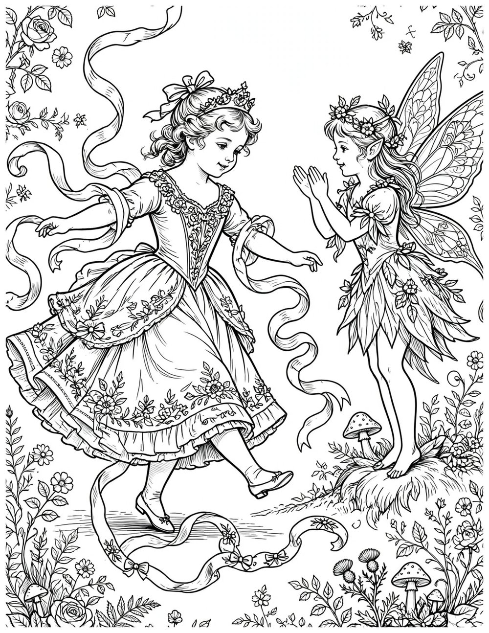 Free printable sleeping beauty coloring page