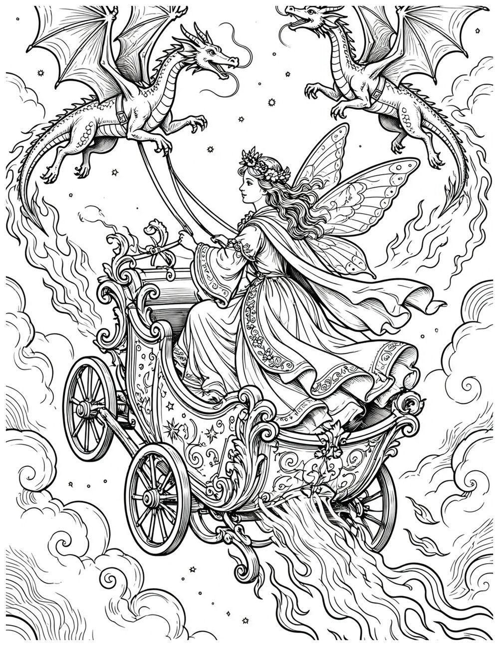 Free sleeping beauty coloring sheet to print and color (sample 2 of 2)